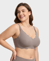 Soft Wireless Full Coverage Scalloped Jelly Bra
