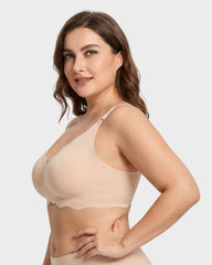 Soft Wireless Full Coverage Scalloped Jelly Bra