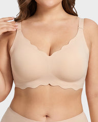 Soft Wireless Full Coverage Scalloped Jelly Bra