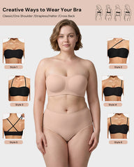 Strapless Wireless Padded Bandeau Bra