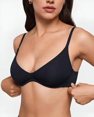 Unlined Underwire Plunge Balconette Bra
