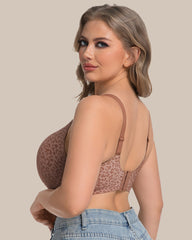 Wireless Leopard V-Neck Contour Bra