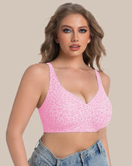 Wireless Leopard V-Neck Contour Bra
