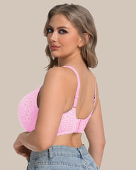Wireless Leopard V-Neck Contour Bra