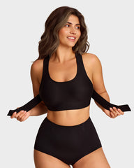 Wireless Posture Support Cross-Back Bra with Front Closure