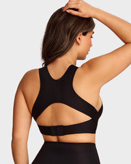 Wireless Posture Support Cross-Back Bra with Front Closure