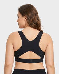 Wireless Posture Support Cross-Back Bra with Front Closure