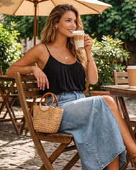 Women Flowy Pleated Cami Tank Top - Breeze