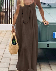 Backless Cami Dress for Beach & Vacation