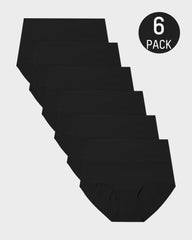 6-Pack Seamless High-Waist No-Show Comfort Panties