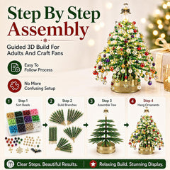 DIY Beaded Christmas Tree Kit — Create Your Own Sparkling Holiday Decor
