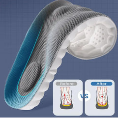 4D Memory Foam Arch Support Shock-Absorbing Insoles