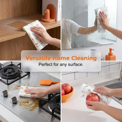 50-Sheet Tear-Off Cleaning Cloth Roll — Reusable & Absorbent