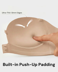 No-Slip Front Closure Strapless Push-Up Bra