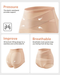 5-Pack Plus-Size High-Waist Cross Tummy Control Panties