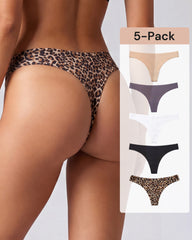 5-Pack Invisible Seamless Thongs