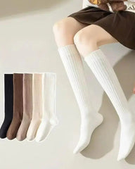 5-Pair Women's Warm Calf Socks – Slim-Fit Winter Socks in Mixed Colors