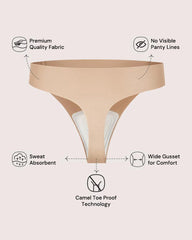 5-PACK Seamless Camel Toe Cover Thongs