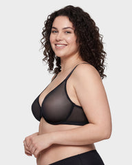 Front Clasp Mesh Support Bra