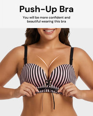 Instant Boost Lace-Up Padded Push Up Bra