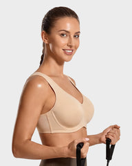 High Impact Sports Bra with External Underwire Support