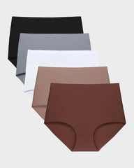 5-Pack No Show High-Waist Briefs for Everyday Seamless Comfort