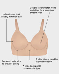 Seamless Lift Minimizer Bra