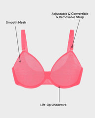 Seamless Mesh Unlined Underwire Bra