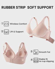 Seamless Deep V Push-Up Wireless Bra