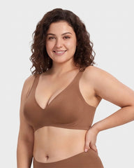 Seamless Deep V Push-Up Wireless Bra