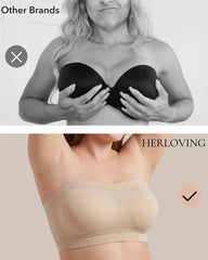Stay‑Put Wireless Seamless Bandeau Bra