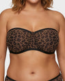 Strapless Mesh Underwire Balconette Bra