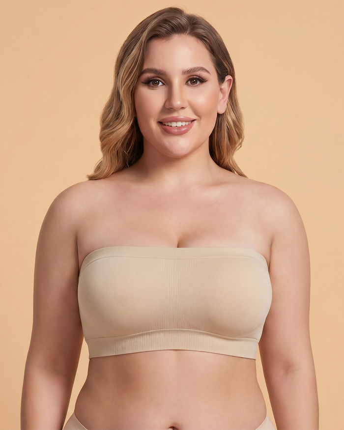 Stay‑Put Wireless Seamless Bandeau Bra