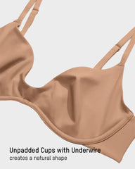 Unlined Underwire Plunge Balconette Bra