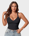 V-Neck Built-In Bra Tank for Everyday Comfort