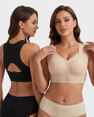 Wireless Front-Closure Posture Bra for Everyday Comfort