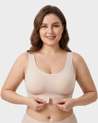 Wireless Posture Support Cross-Back Bra with Front Closure