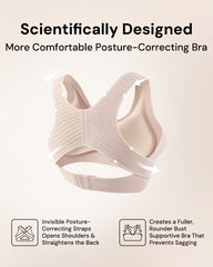 Wireless Posture Support Cross-Back Bra with Front Closure
