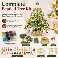 DIY Beaded Christmas Tree Kit — Create Your Own Sparkling Holiday Decor