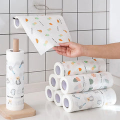 50-Sheet Tear-Off Cleaning Cloth Roll — Reusable & Absorbent